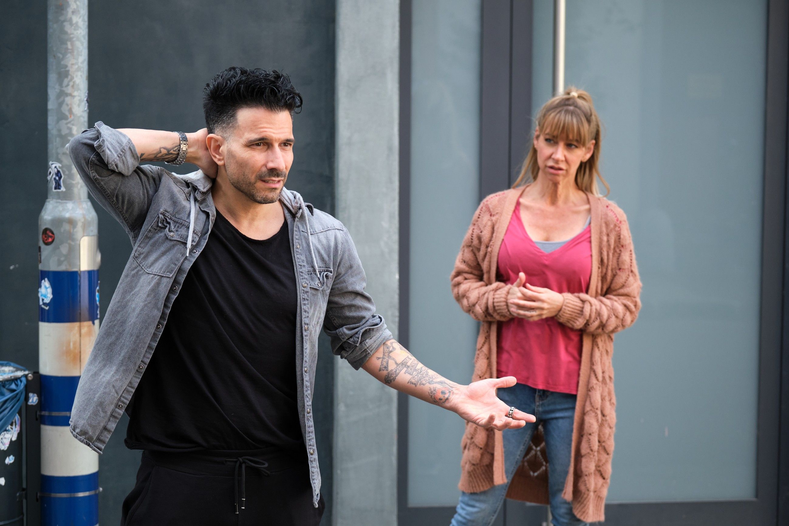 Marc Terenzi (mit Isabell Hertel) bei seinem Gastauftritt in der Kölner Serie Unter uns.