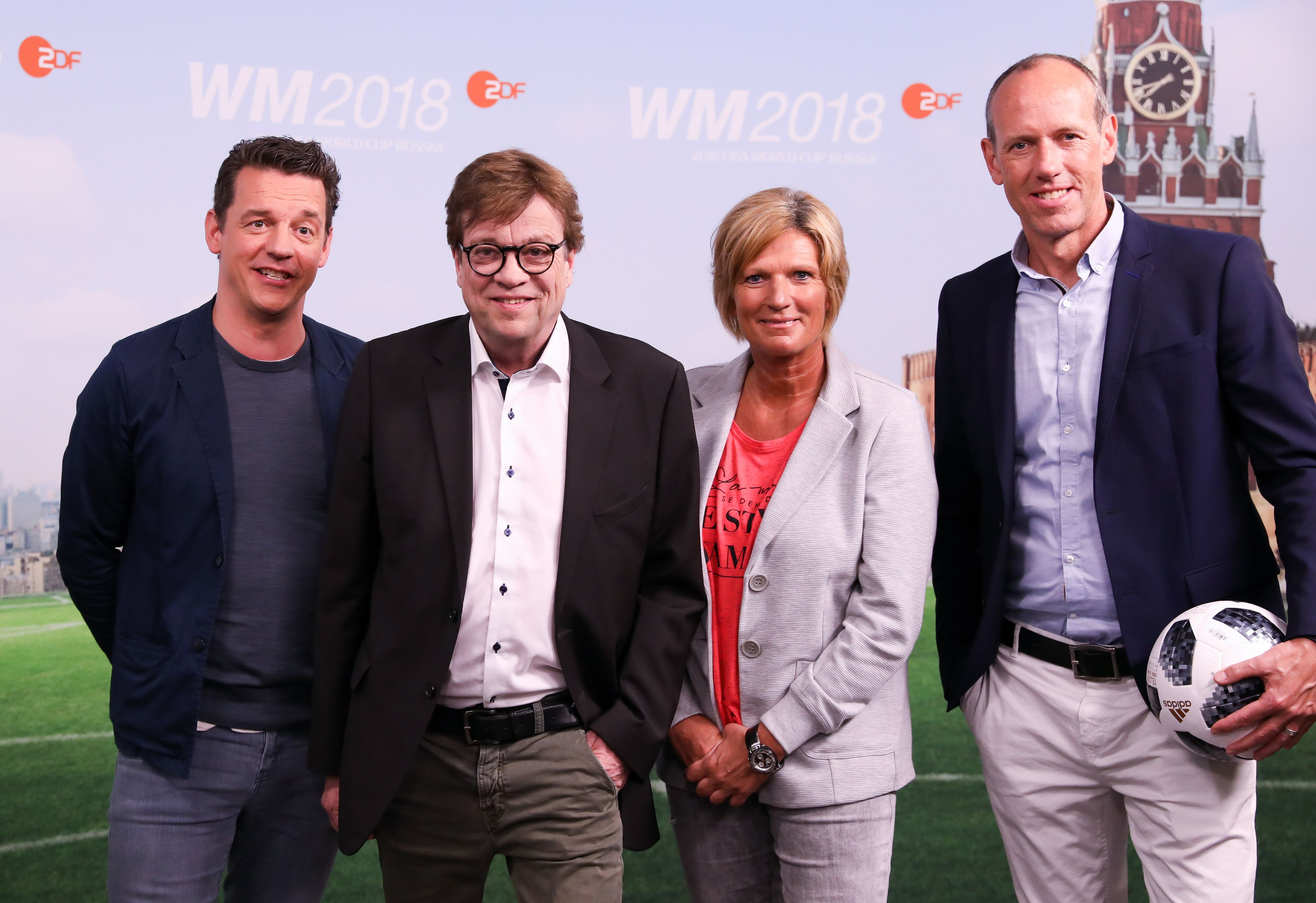 Oliver Schmidt, Bela Rethy und Claudia Neumann im Einsatz für das ZDF.