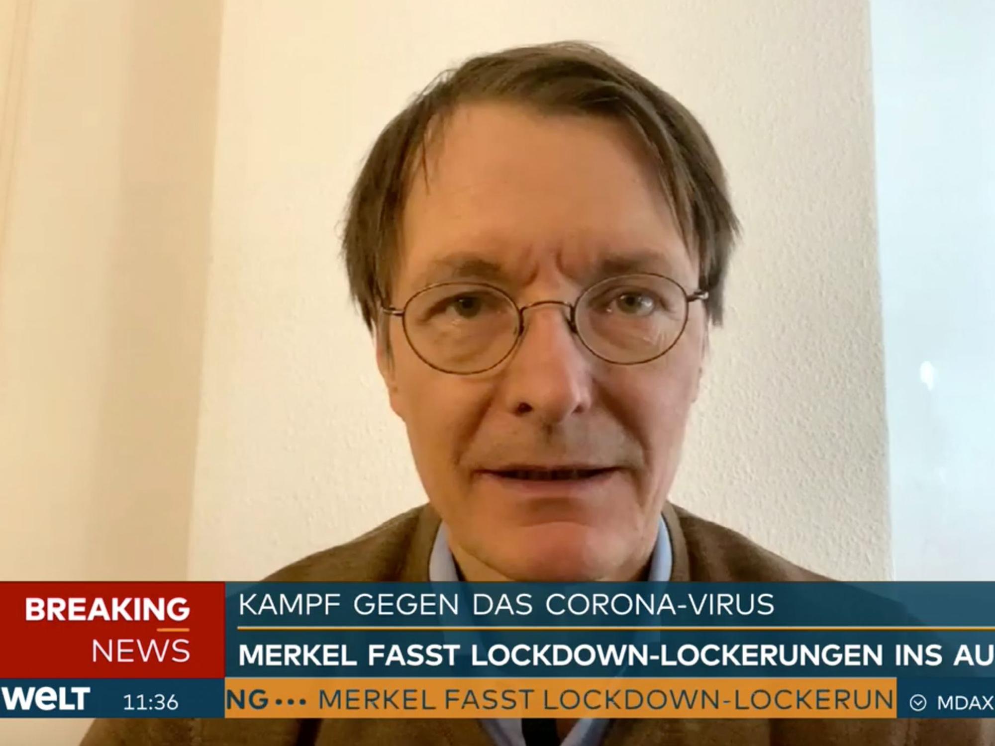 SPD-Politiker Karl Lauterbach im Interview bei WELT.