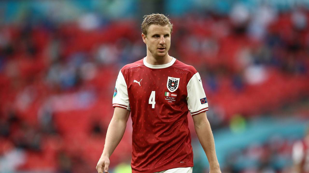 Martin Hinteregger, hier beim EM-Achtelfinale zwischen Österreich und Italien am 26. Juni 2021 in London schaut ernst.