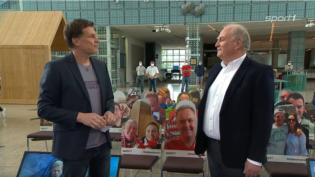 Uli Hoeneß zu Gast im Doppelpass von Sport1 bei Thomas Helmer.