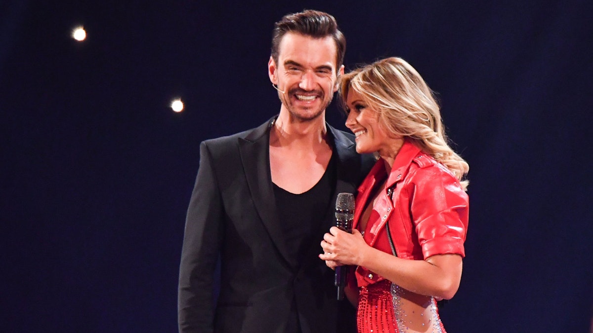 Helene Fischer und Florian Silbereisen während der Sendung "Schlagerchampions - Das große Fest der Besten" in Berlin.