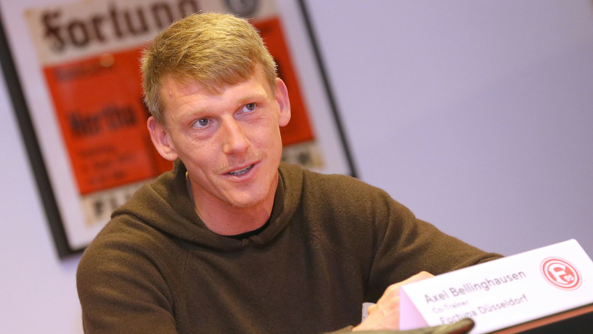 Axel Bellinghausen von Fortuna Düsseldorf bei der PK zum Rennbahntag am 22. August 2018