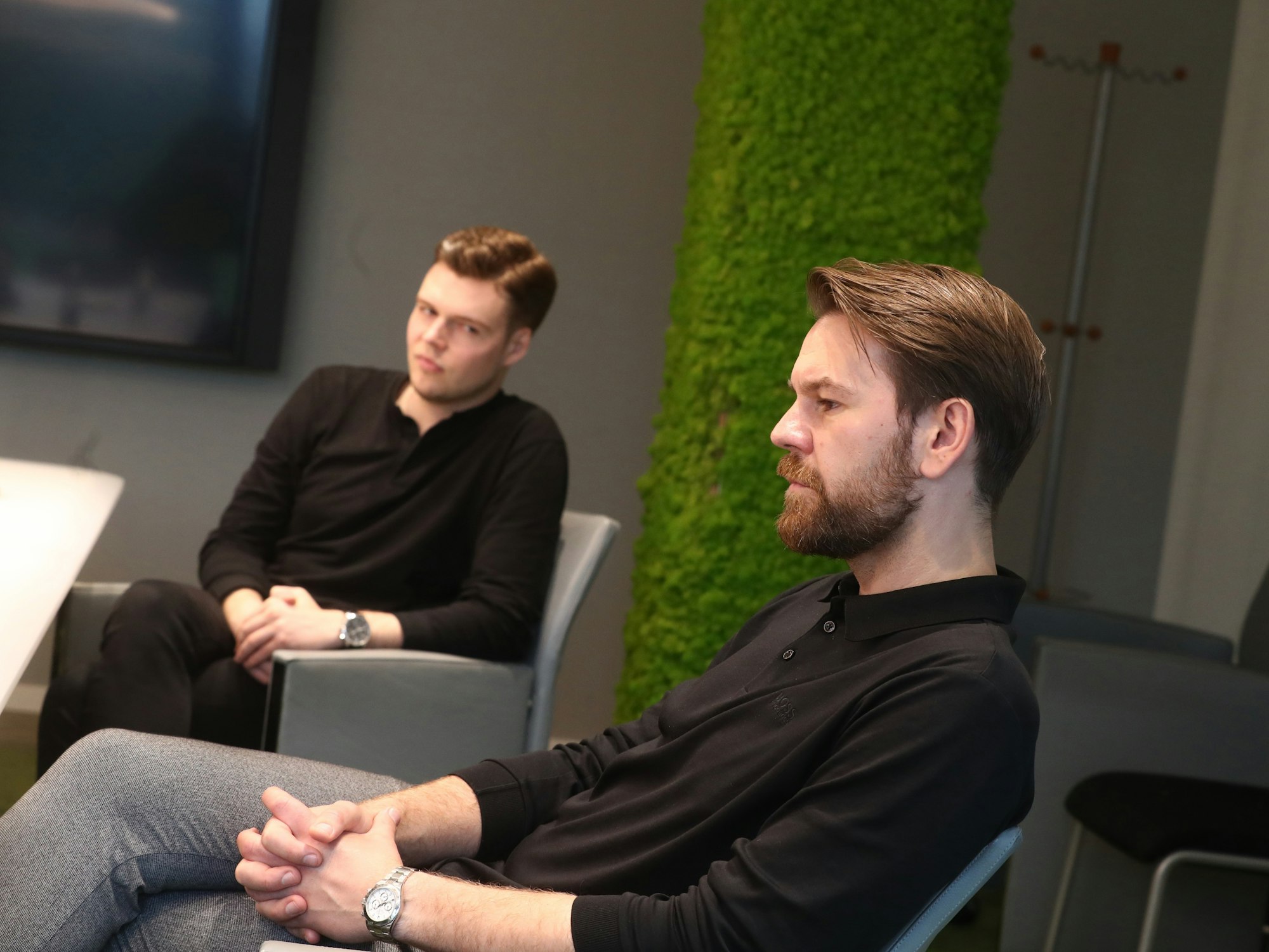 Lukas Berg und Thomas Kessler vom 1. FC Köln sprechen am Geißbockheim über ihre neuen Rollen.