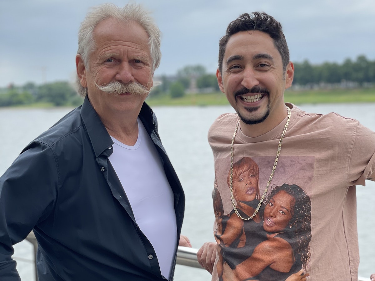 Eko Fresh mit Henning Krautmacher bei dem Videodreh zum neuen Lied Miss Köllefornia.