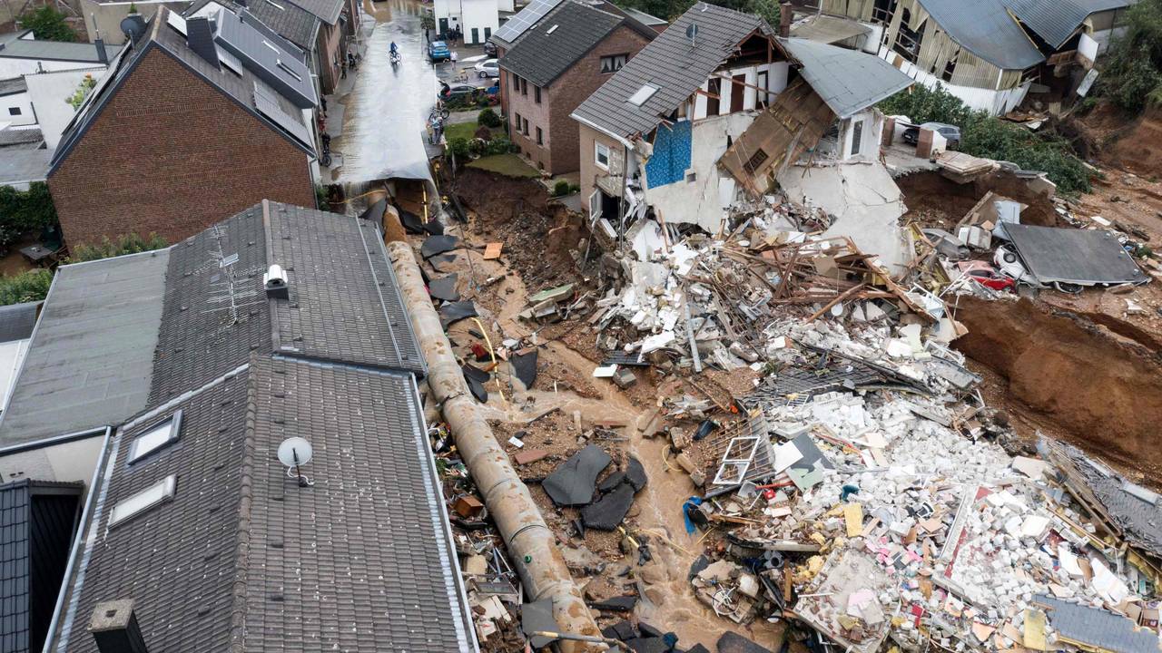 Den Stadtteil Blessem in Erftstadt hat es besonders heftig erwischt (Foto vom 16. Juli 2021).