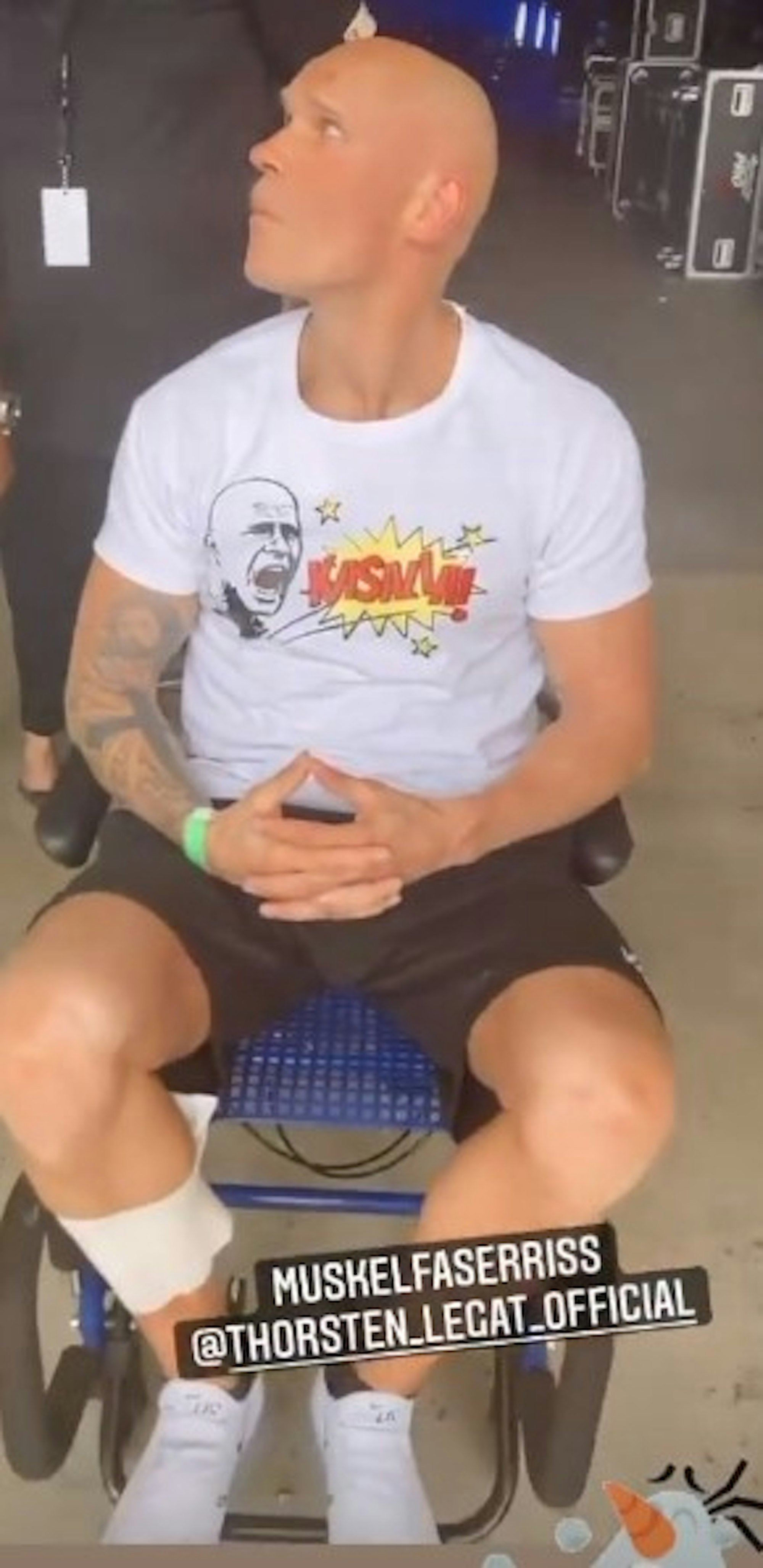 Thorsten Legat verletzte sich am 16. Juli bei den Proben zu Die RTL Sommerspiele so sehr, dass er mit dem Rollstuhl in die Klinik kam