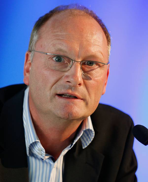 ARD-Wetterexperte Sven Plöger bei einem Extremwetterkongress in Hamburg am 23. September 2013.