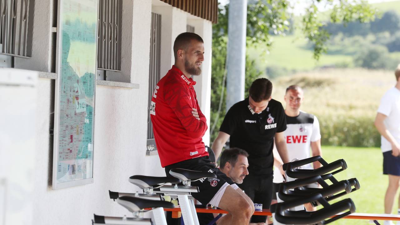 Dominick Drexler im Trainingslager des 1. FC Köln in Donaueschingen