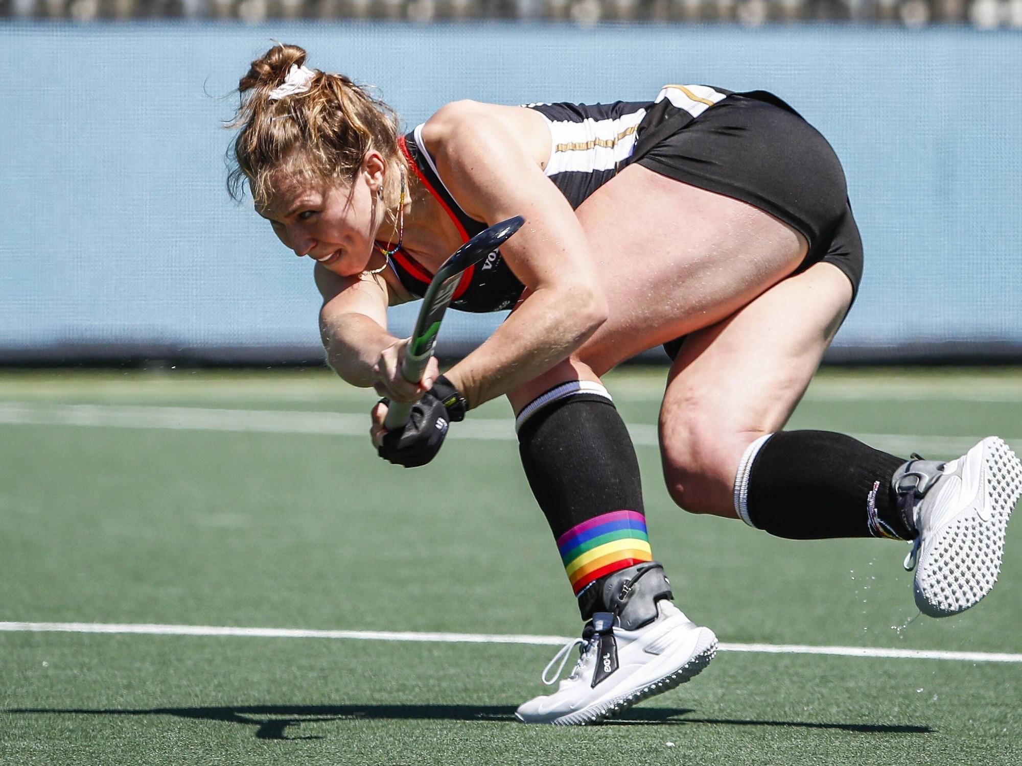 Nike Lorenz im EM-Spiel gegen Belgien in Aktion