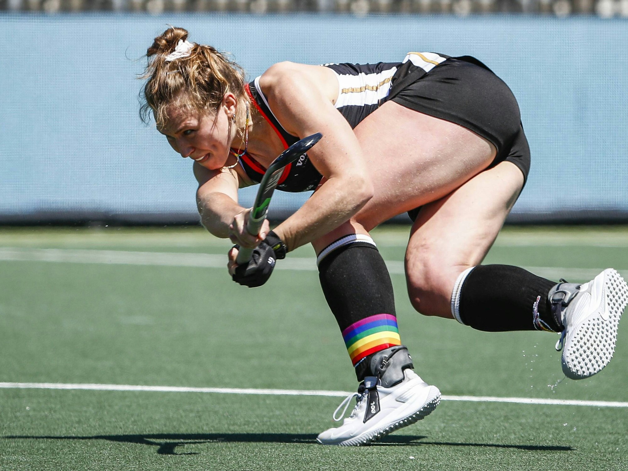 Nike Lorenz im EM-Spiel gegen Belgien in Aktion