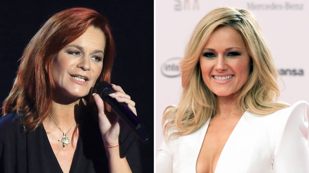 Die Sängerinnen Andrea Berg (l.) und Helene Fischer auf einer Bildkombo vom 25.03.2014.