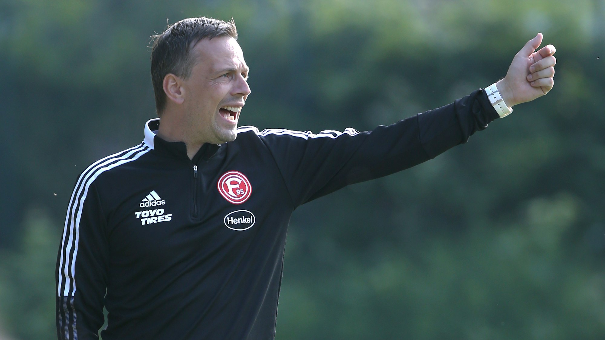 Christian Preußer - hier beim Testspiel in Meerbusch im Juni 2021.