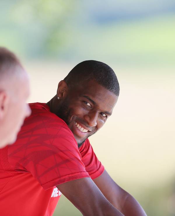 Anthony Modeste trainiert mit dem 1. FC Köln in Donaueschingen.