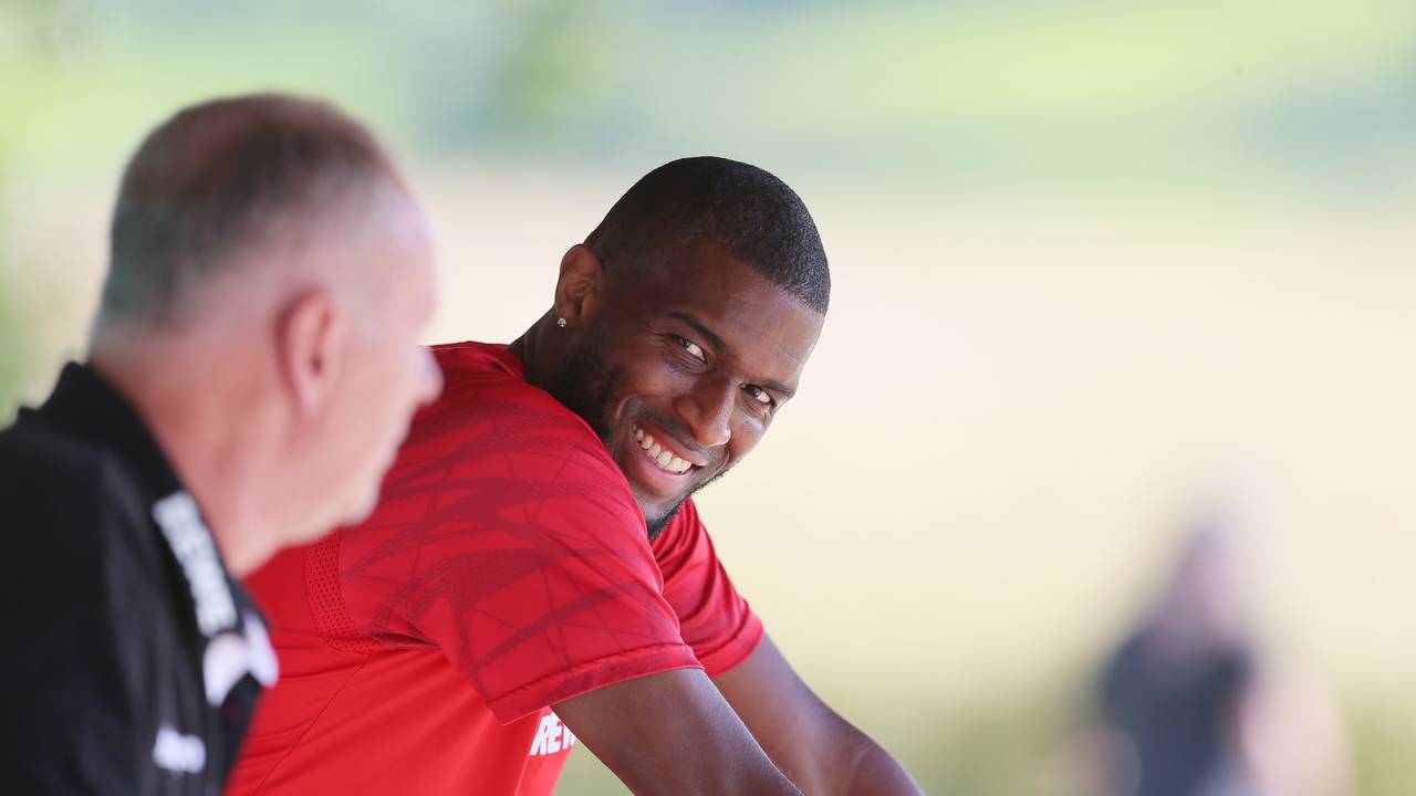 Anthony Modeste trainiert mit dem 1. FC Köln in Donaueschingen.