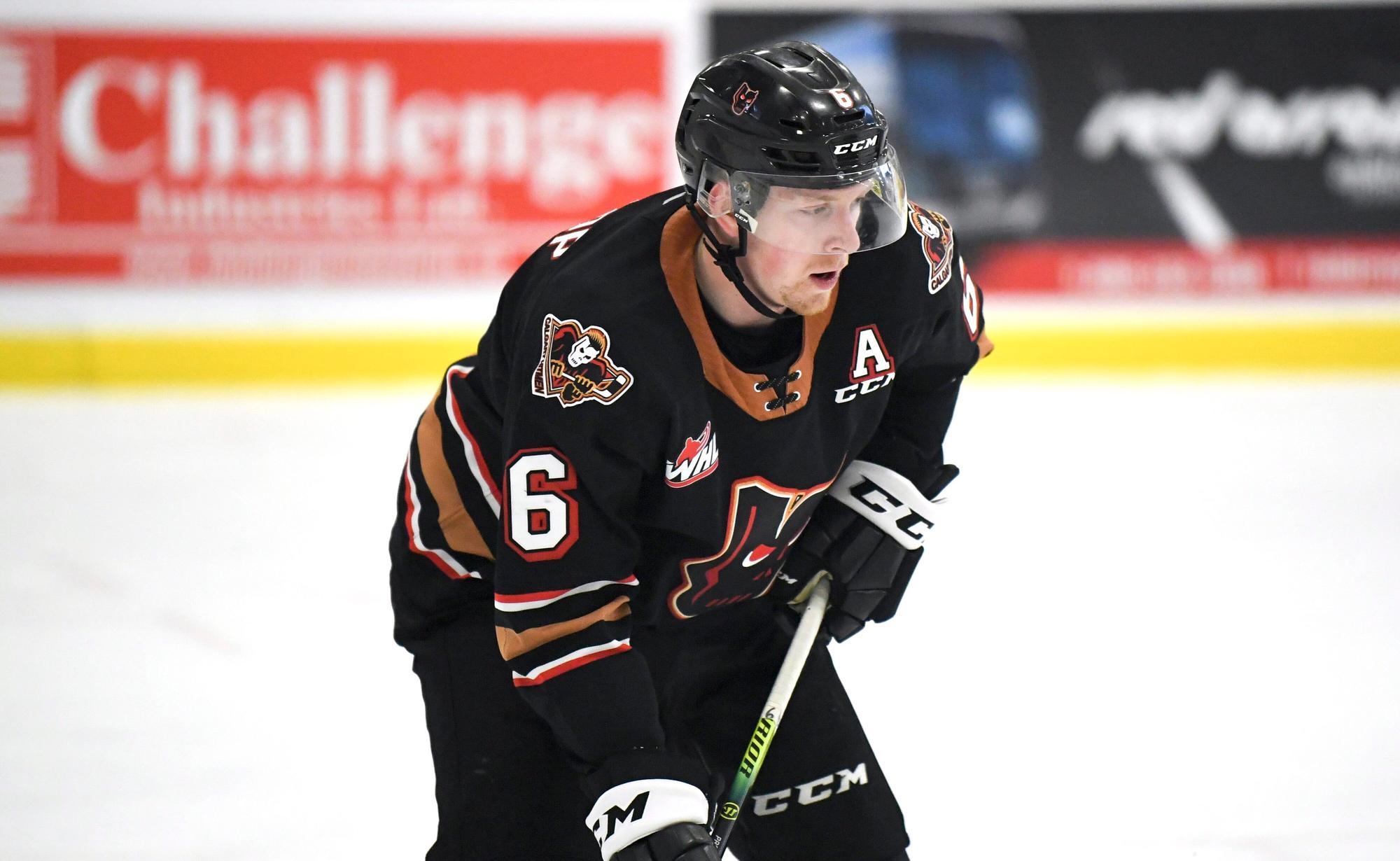 Luke Prokop am 5. März 2021 in einem Spiel der Calgary Hitmen gegen die Red Deer Rebels.