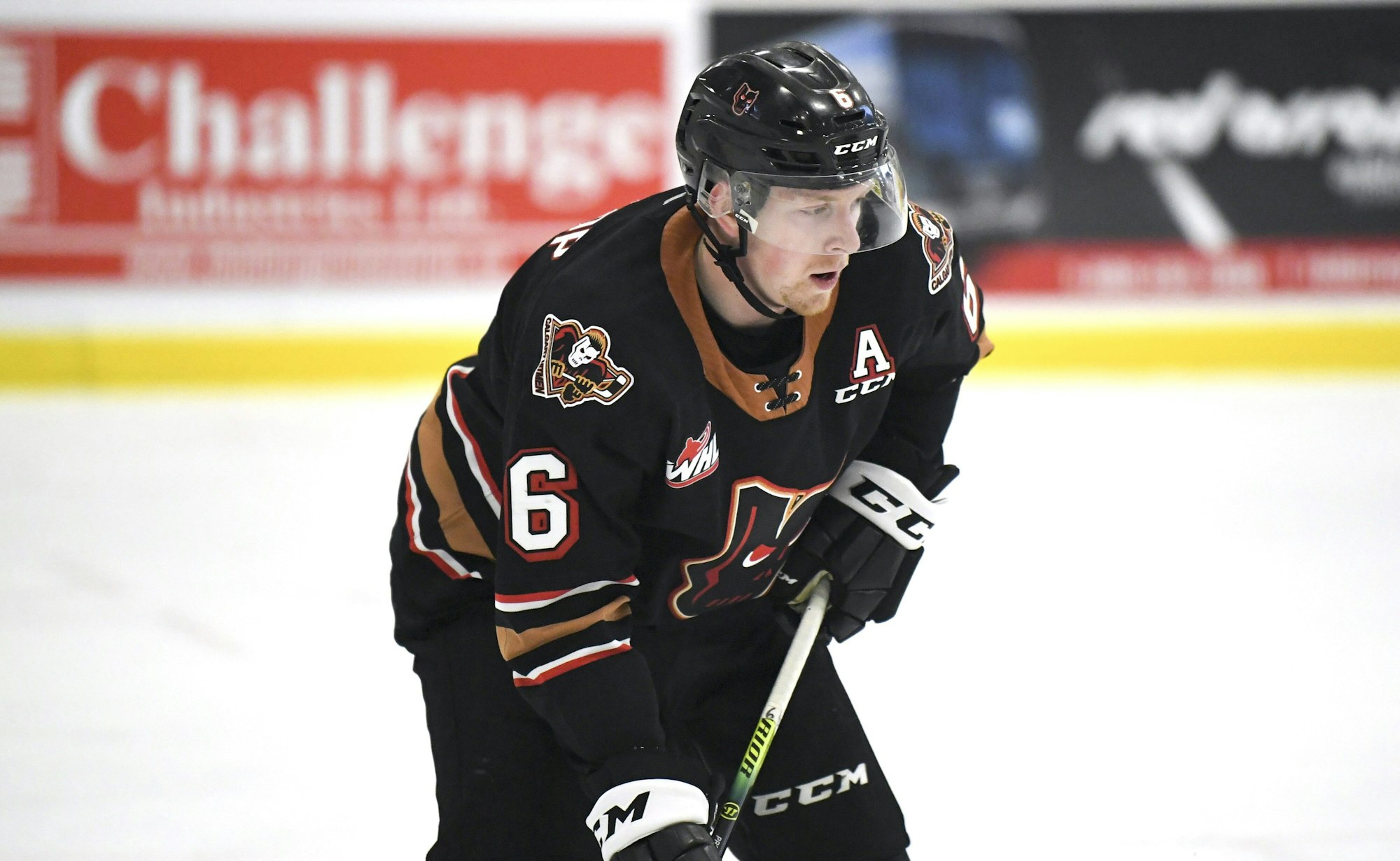 Luke Prokop am 5. März 2021 in einem Spiel der Calgary Hitmen gegen die Red Deer Rebels.