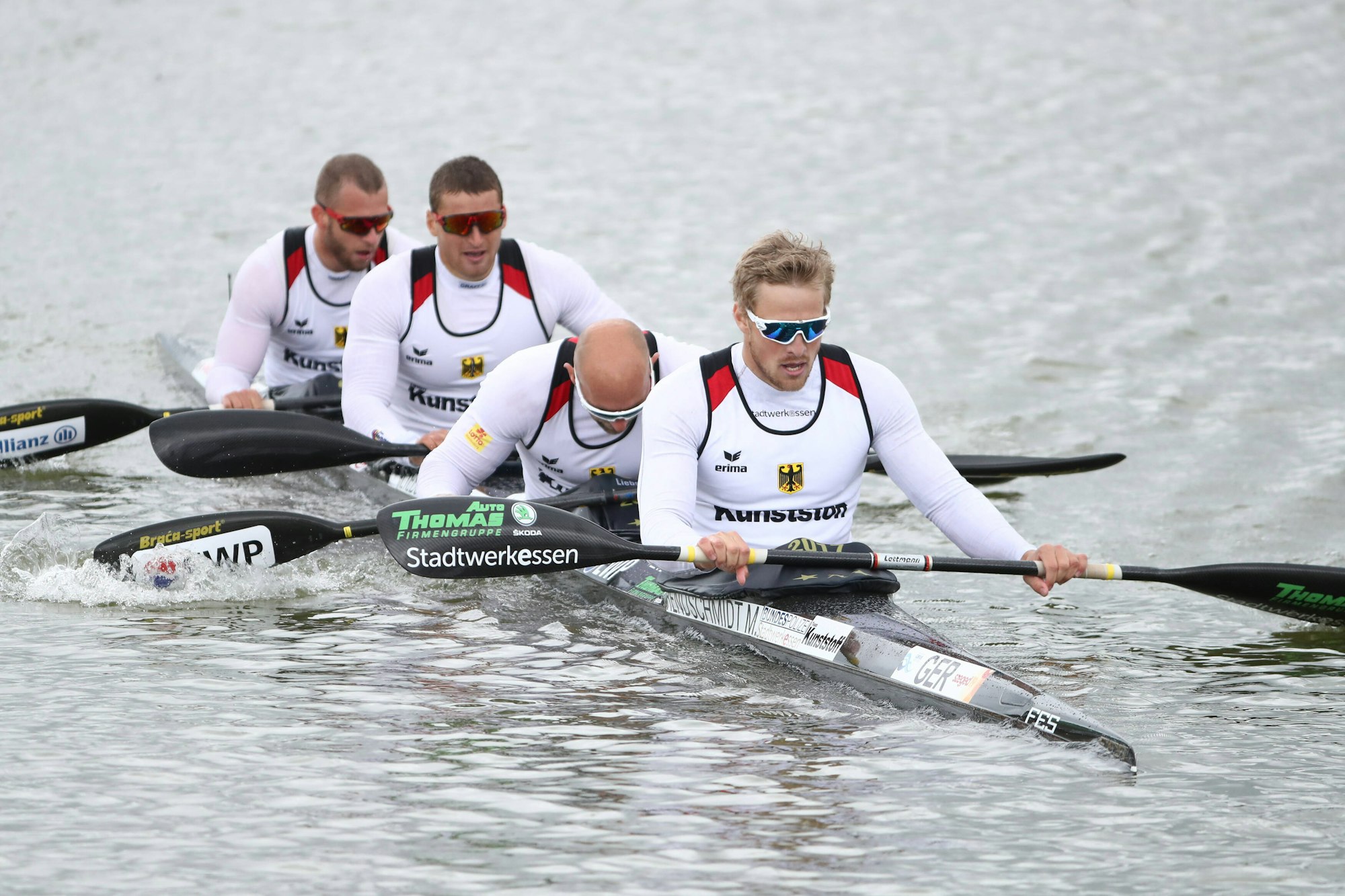 Der deutsche Männer-Vierer mit Max Rendschmidt, Ronald Rauhe, Tom Liebscher und Max Lemke