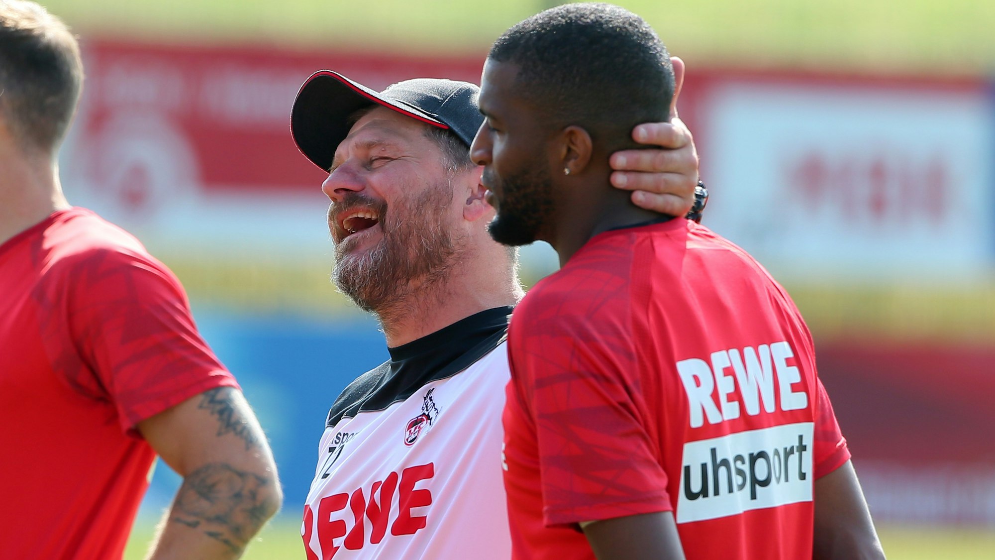 Steffen Baumgart und Anthony Modeste im Trainingslager des 1. FC Köln
