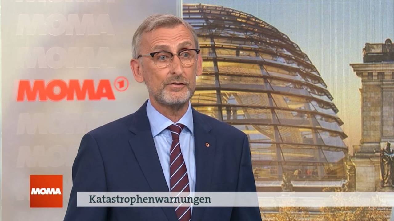 Armin Schuster, Präsident des Bundesamtes für Katastrophenschutz, spricht am 22. Juli 2021 im ARD Morgenmagazin über die Flutkatastrophe in NRW der Vorwoche