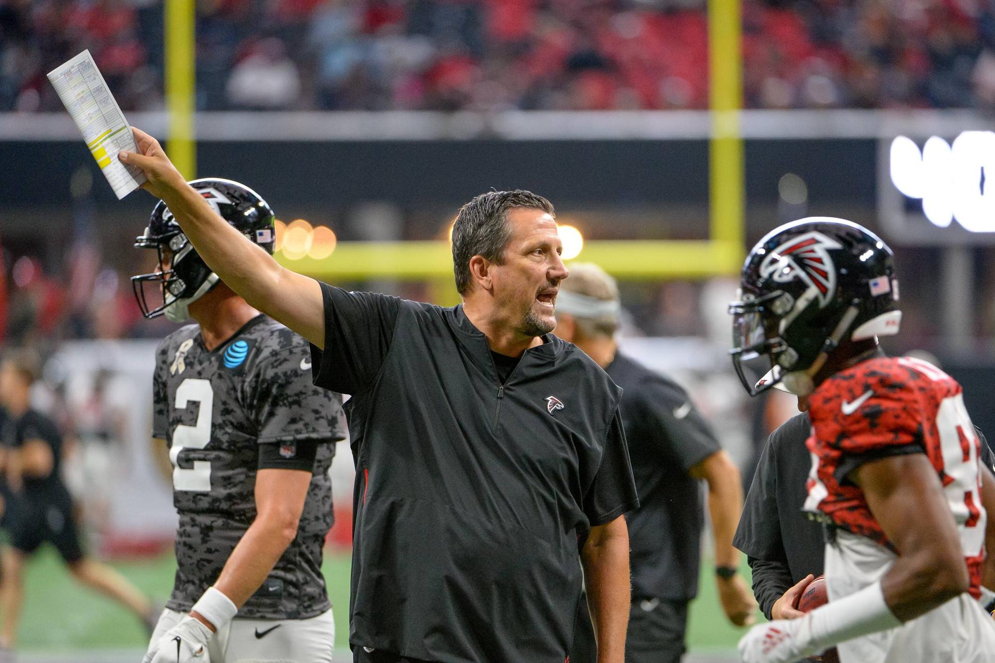 Greg Knapp als Quarterback-Coach der Atlanta Falcons