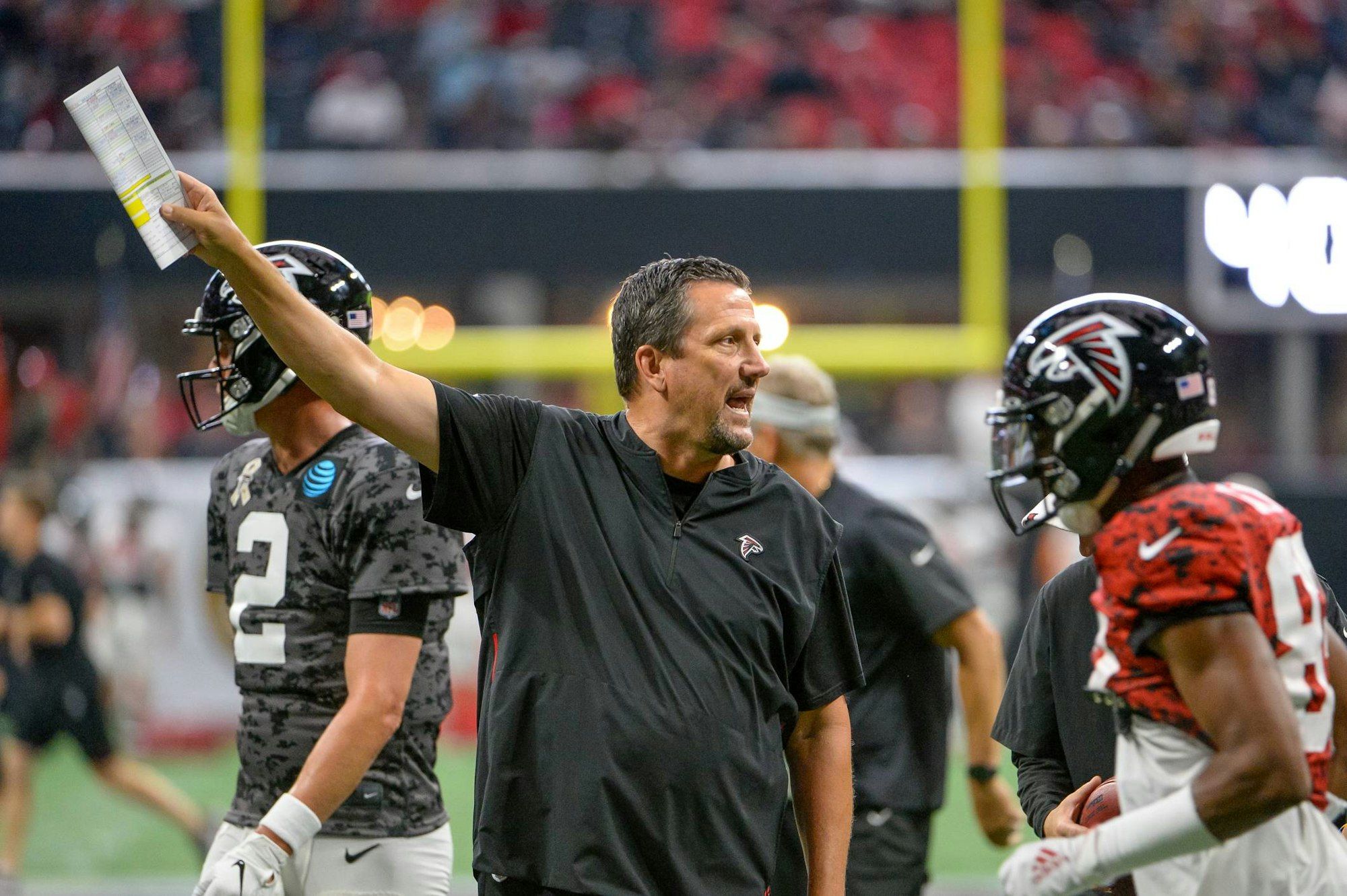 Greg Knapp als Quarterback-Coach der Atlanta Falcons