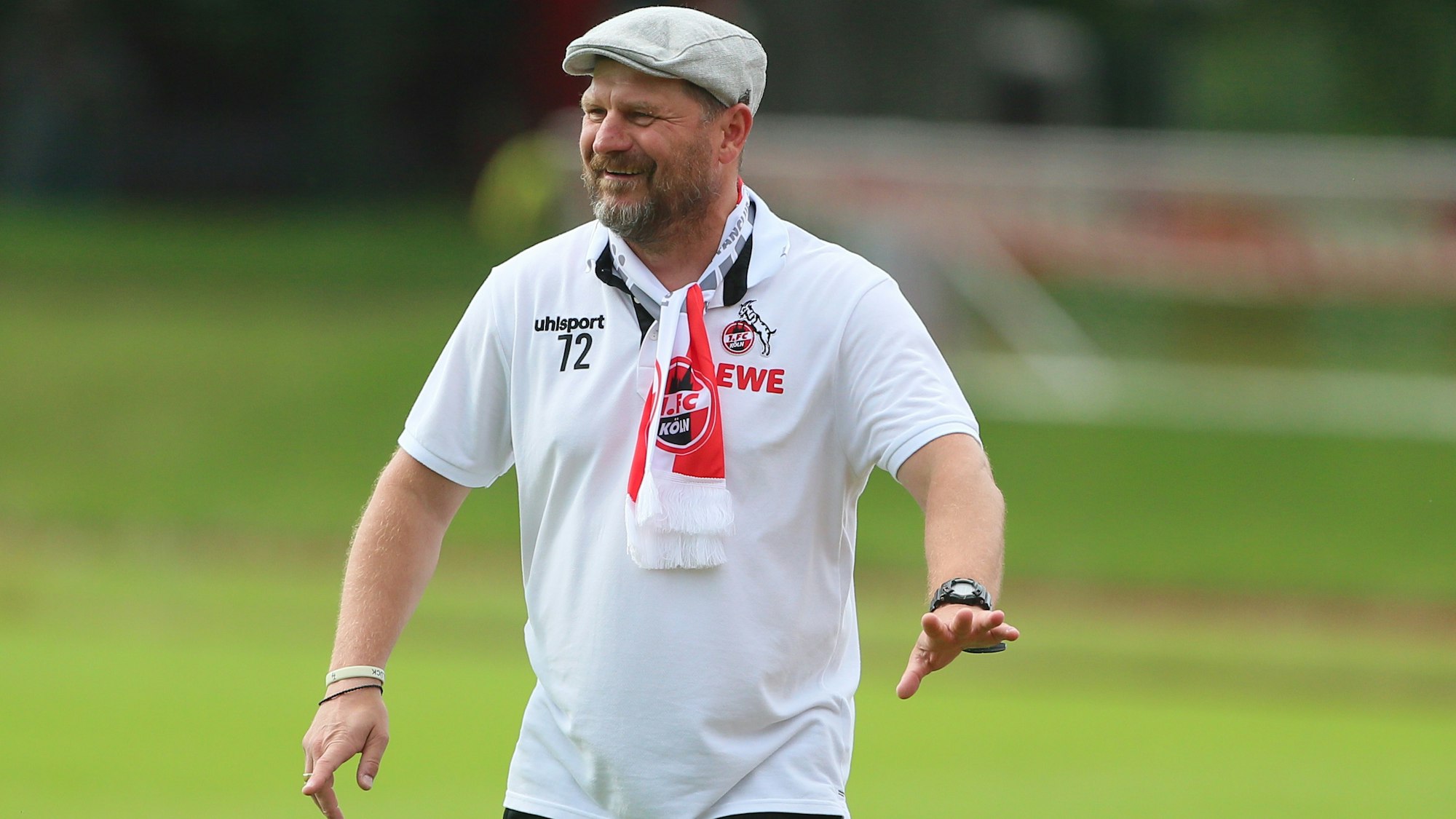 Steffen Baumgart beim Testspiel 1. FC Köln gegen SV Elversberg.