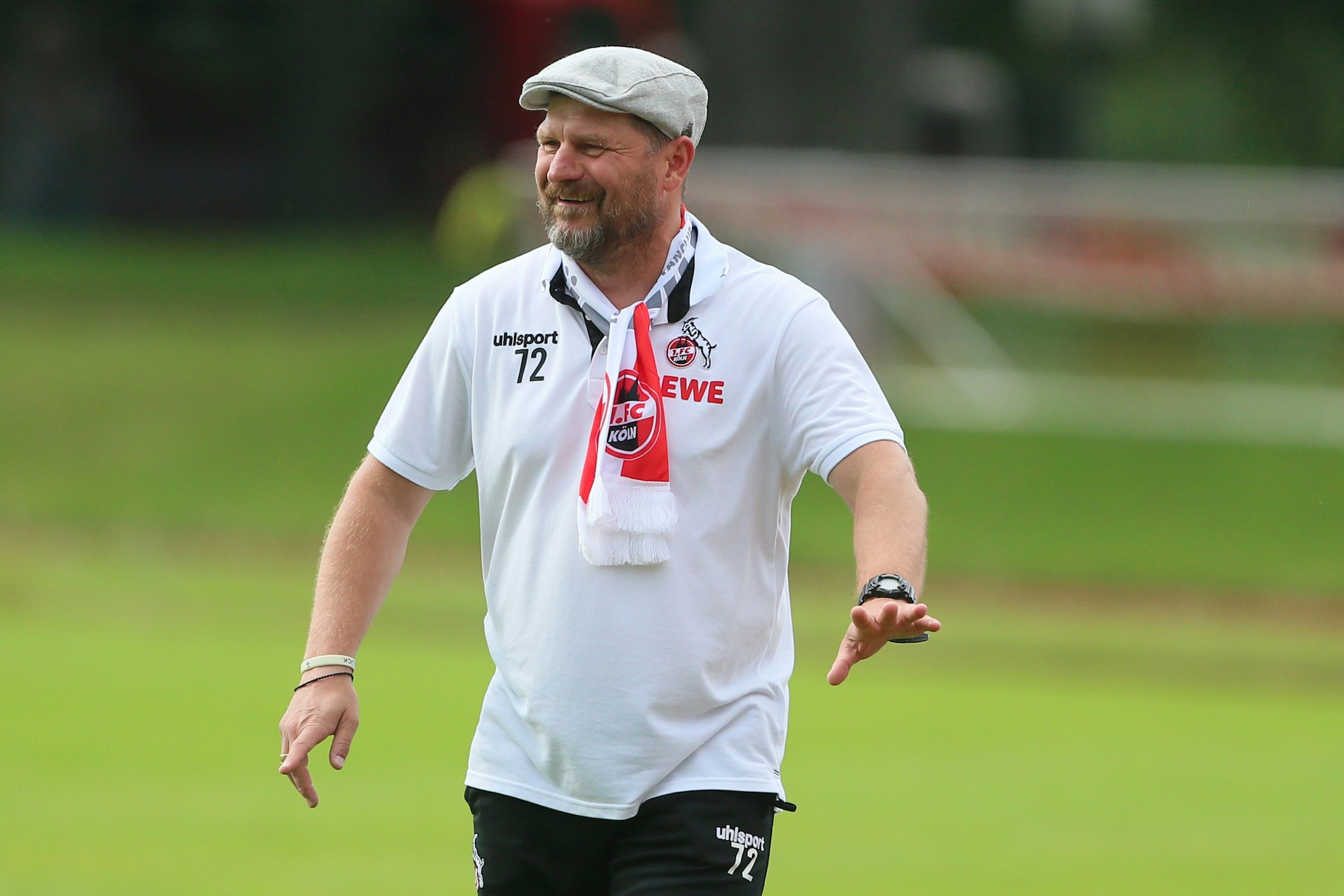 Steffen Baumgart beim Testspiel 1. FC Köln gegen SV Elversberg.