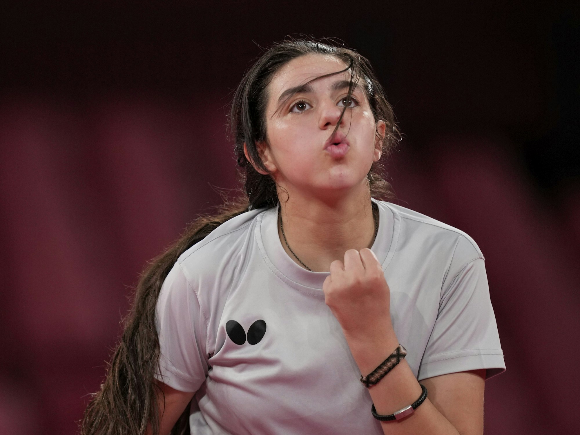 Die 12-jährige Hend Zaza pustet durch.