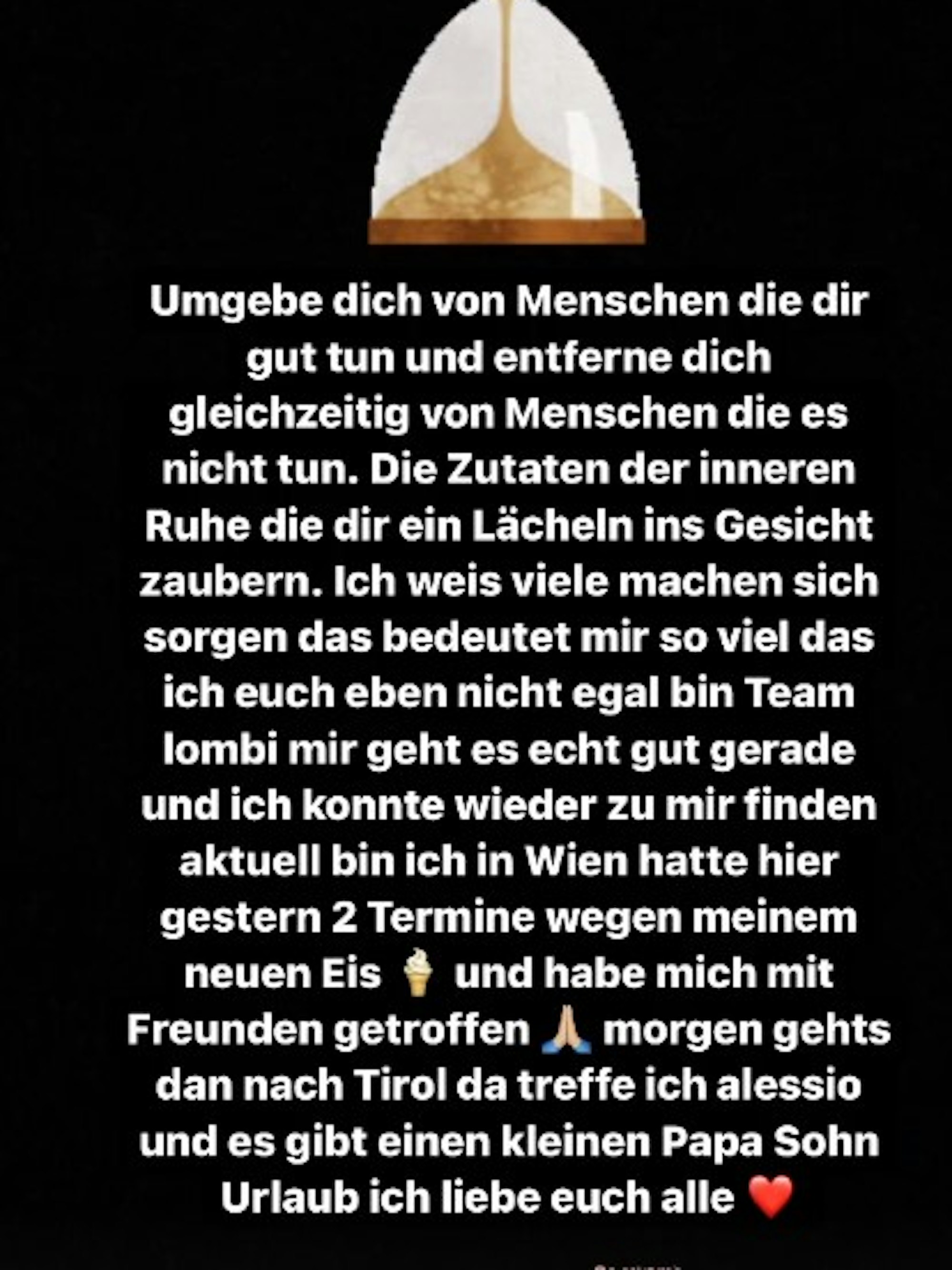 Pietro Lombardi hat am 24. Juli in seiner Instagram-Story ein Update für seine Fans gepostet
Screenshot Instagram am 25. Juli
