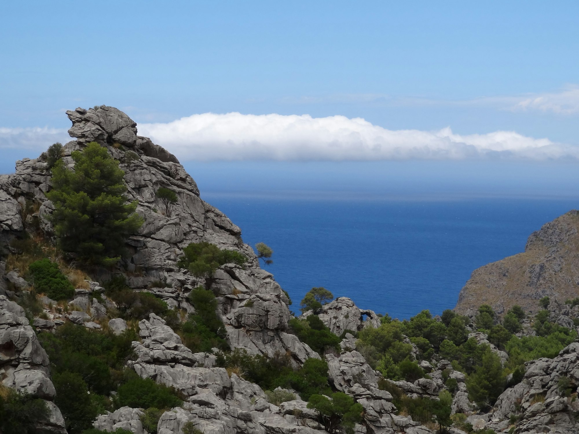 Die Gebirgskette Serra de Tramuntana auf Mallorca bietet spektakuläre Ausblicke auf das Meer.