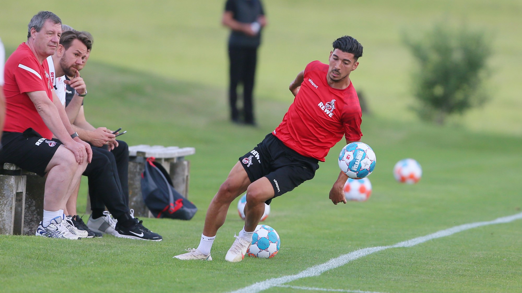 Dimitrios Limnios trainiert mit dem 1. FC Köln in Donaueschingen.