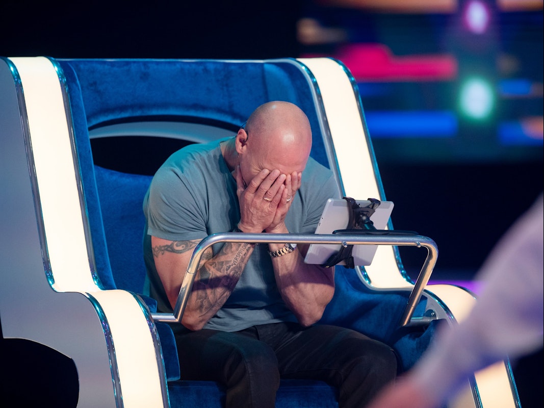 Thorsten Legat schämt sich am 24. Juli bei „The Wheel - Promis drehen am Rad“ (RTL)