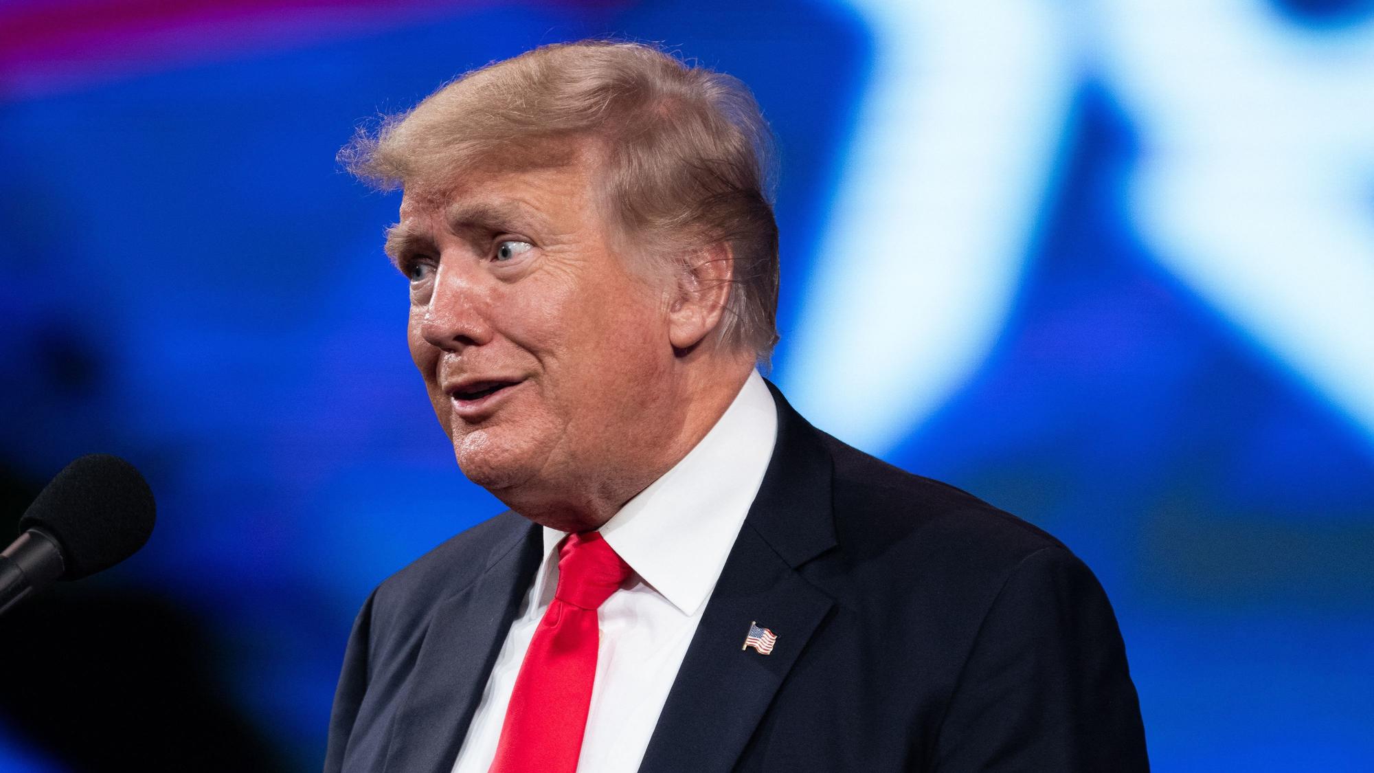 Ex-US-Präsident Donald Trump spricht auf einer Veranstaltung in Dallas.