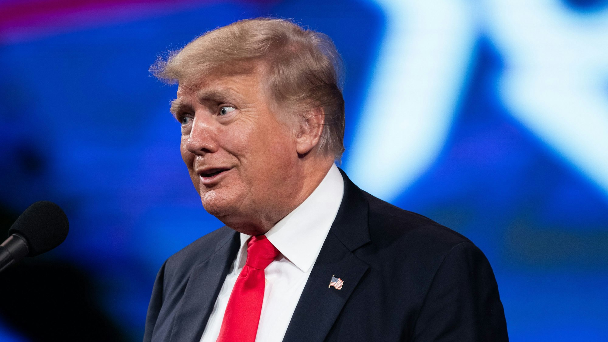 Ex-US-Präsident Donald Trump spricht auf einer Veranstaltung in Dallas.