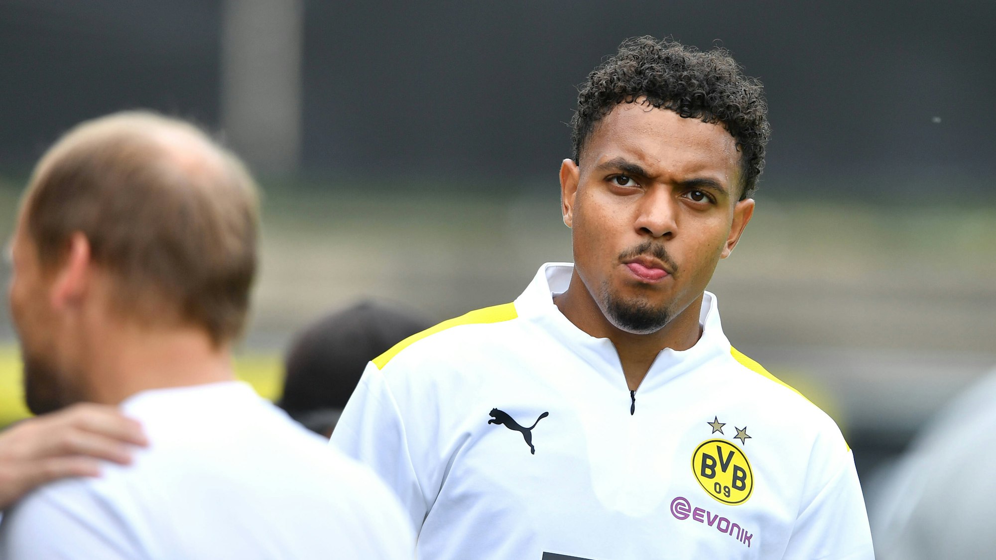 Donyell Malen auf dem Trainingsplatz des BVB.