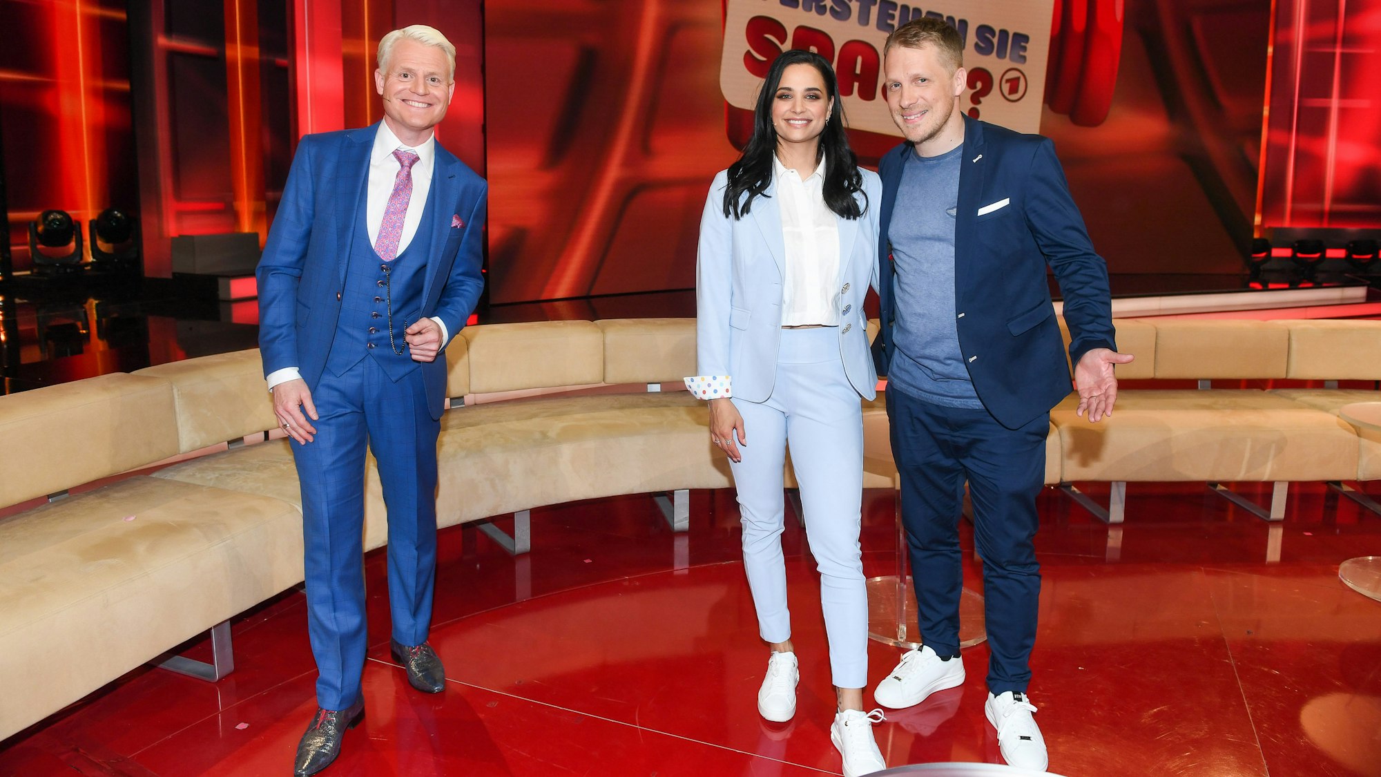 Zu Gast bei Guido Cantz: Amira und Oliver Pocher beweisen Humor in der Show "Verstehen Sie Spaß?".