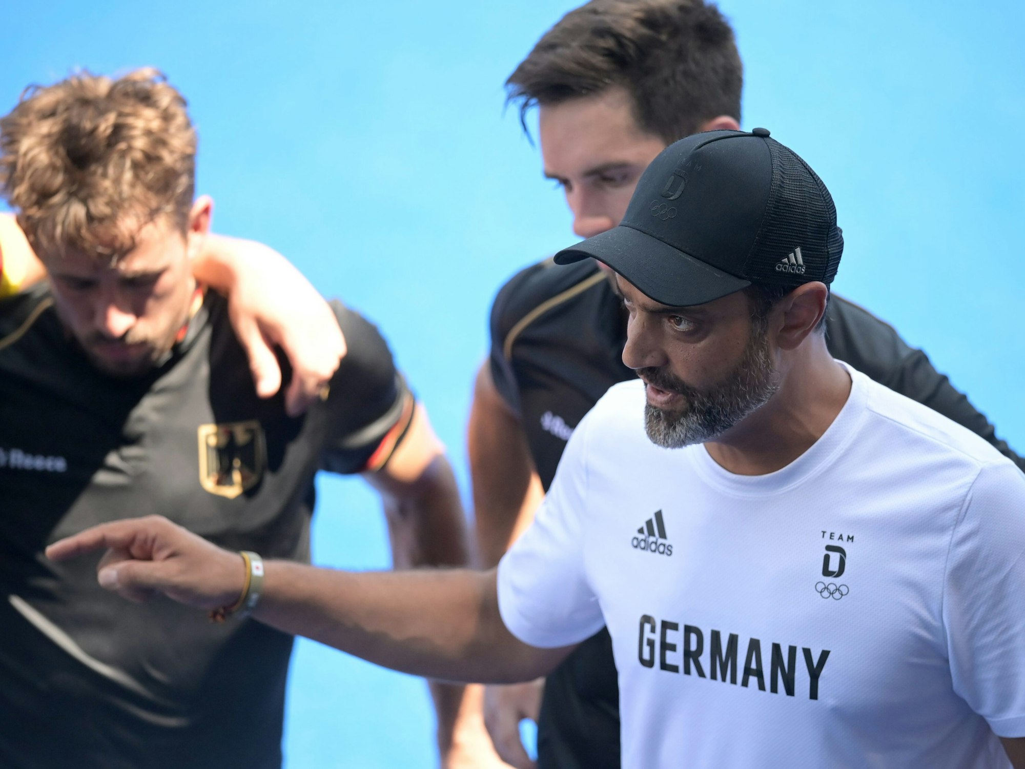 Im Oi Hockey Stadium ließ Kais al Saadi Dampf ab nach der deutschen Niederlage gegen Südafrika.