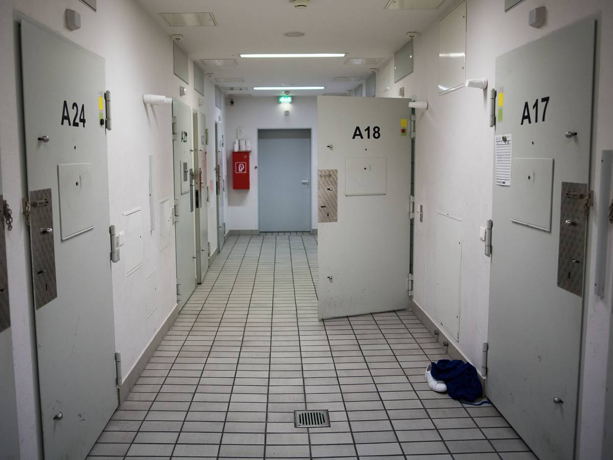 Gewahrsamszellen im Polizeipräsidium.