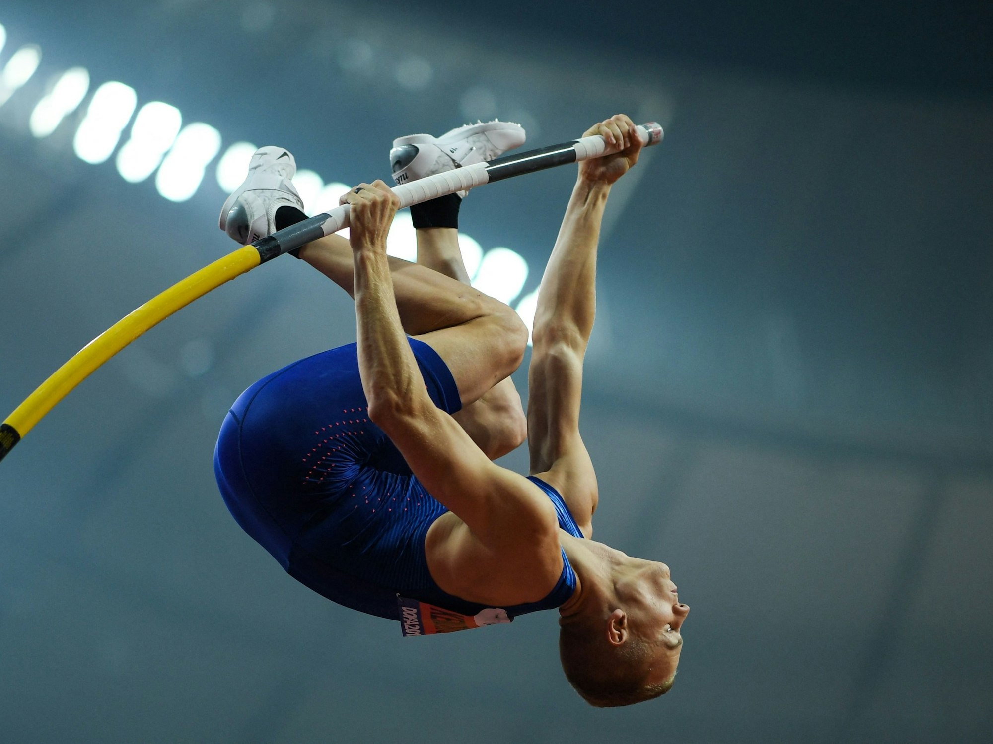 Sam Kendricks (USA) wurde Weltmeister im Stabhochsprung 2017 und 2019.