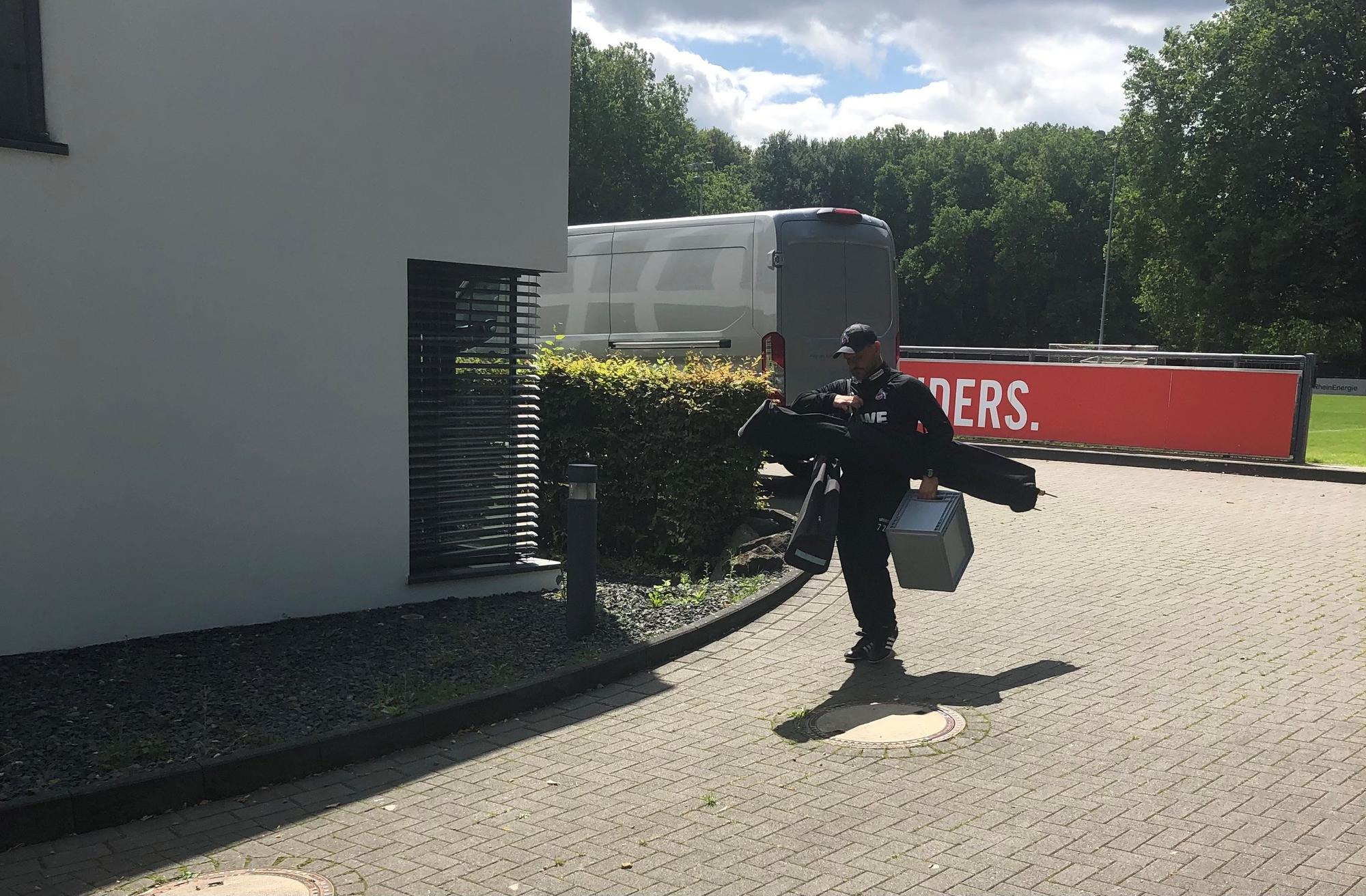 Steffen Baumgart (1. FC Köln) am Geißbockheim des 1. FC Köln