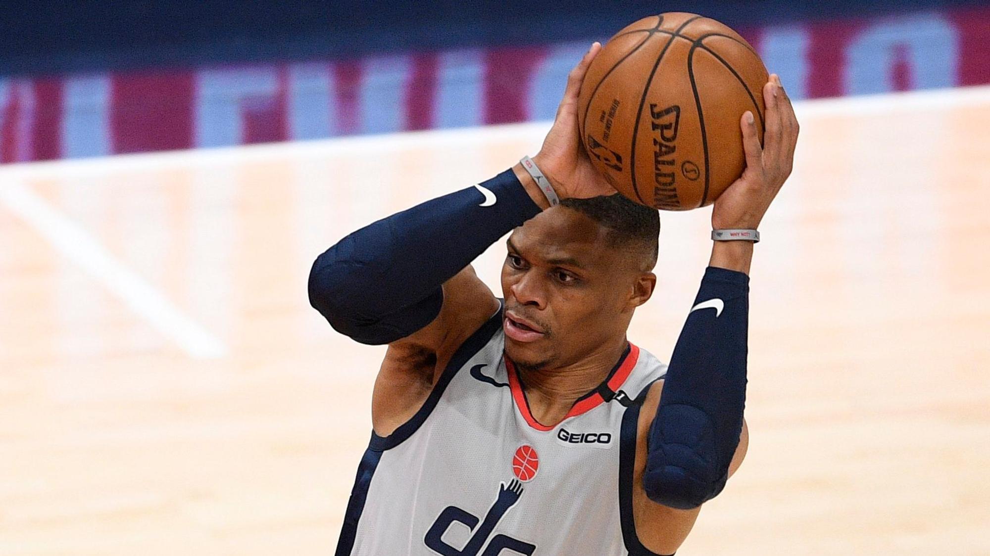 Ex-Washington-Wizards-Guard Russell Westbrook im Spiel gegen die Philadelphia 76ers.