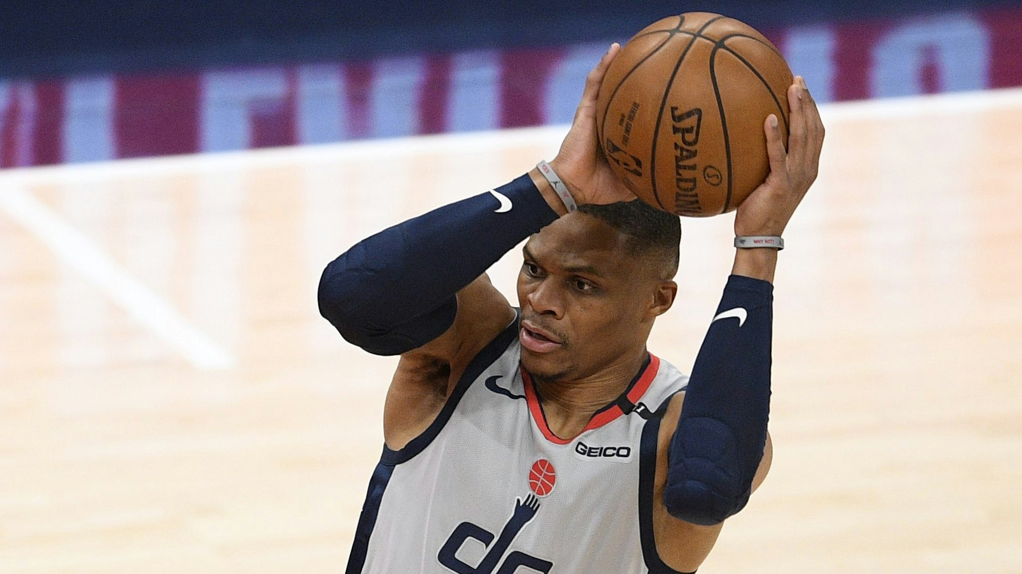 Ex-Washington-Wizards-Guard Russell Westbrook im Spiel gegen die Philadelphia 76ers.