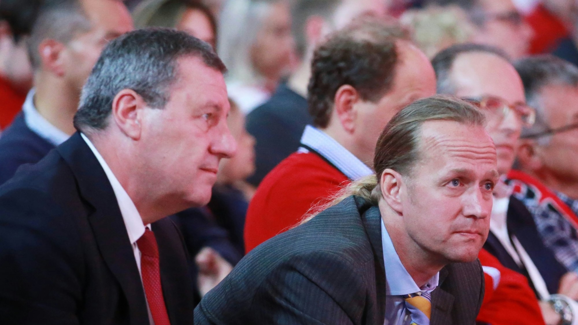 Mitgliederversammlung des 1. FC Köln in der LanxessArena
von links: Eckhard Sauren, Werner Wolf, Stefan Müller-Römer