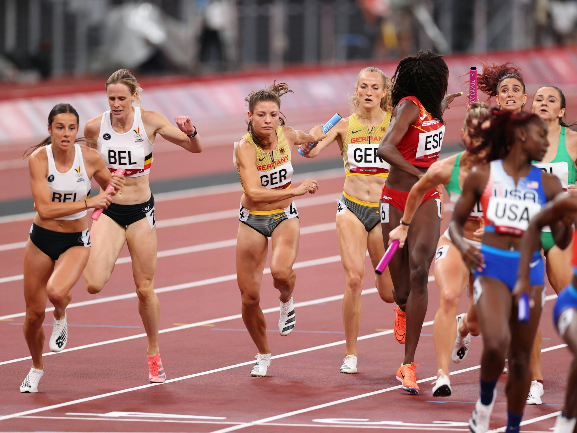 Die deutsche Mixed-Staffel über 4x400 Meter mit Corinna Schwab und Ruth Sophia Spelmeyer-Preuss schaffte es ins Finale nach einem Protest.