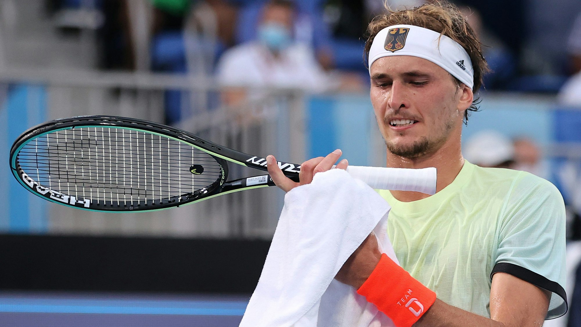 Alexander Zverev im Spiel gegen Novak Djokovic im Halbfinale der Olympischen Spiel im Tennis der Herren.
