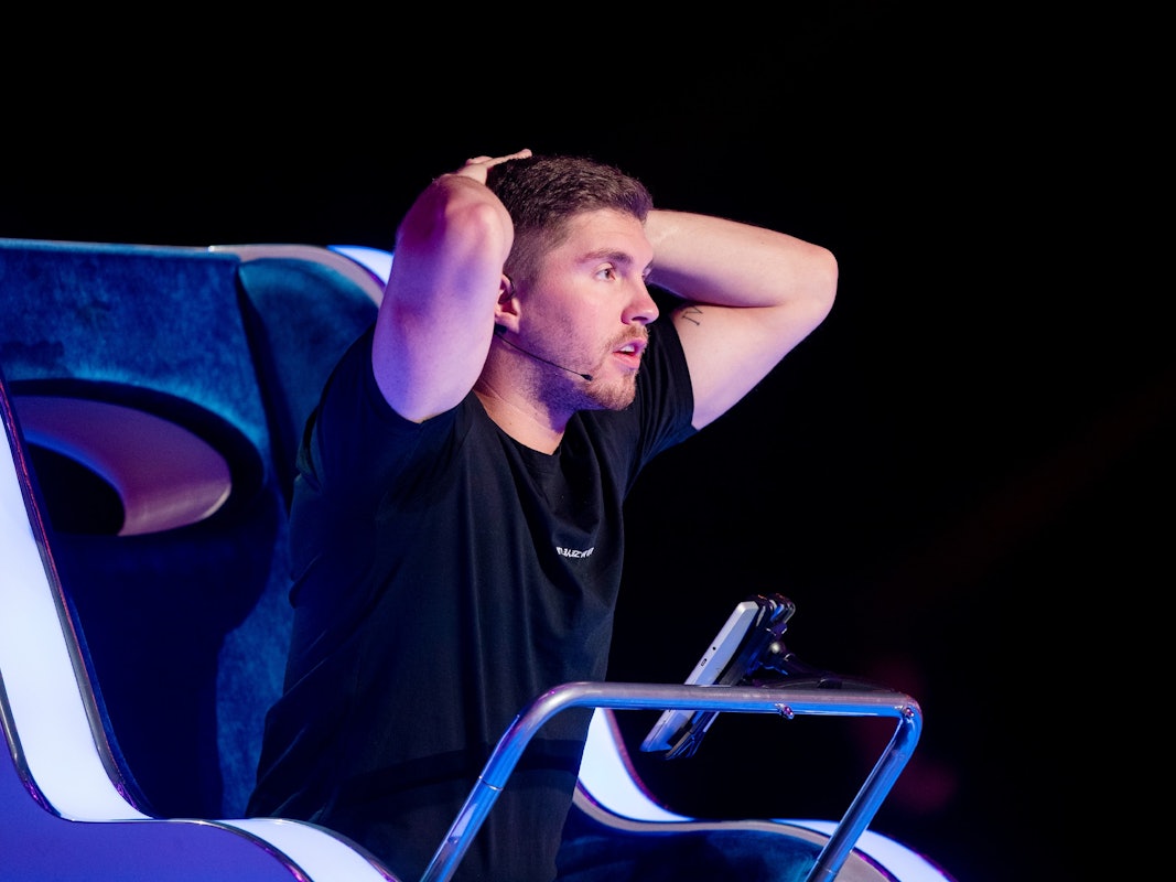 Joey Heindle in der RTL-Show "The Wheel - Promis drehen am Rad"