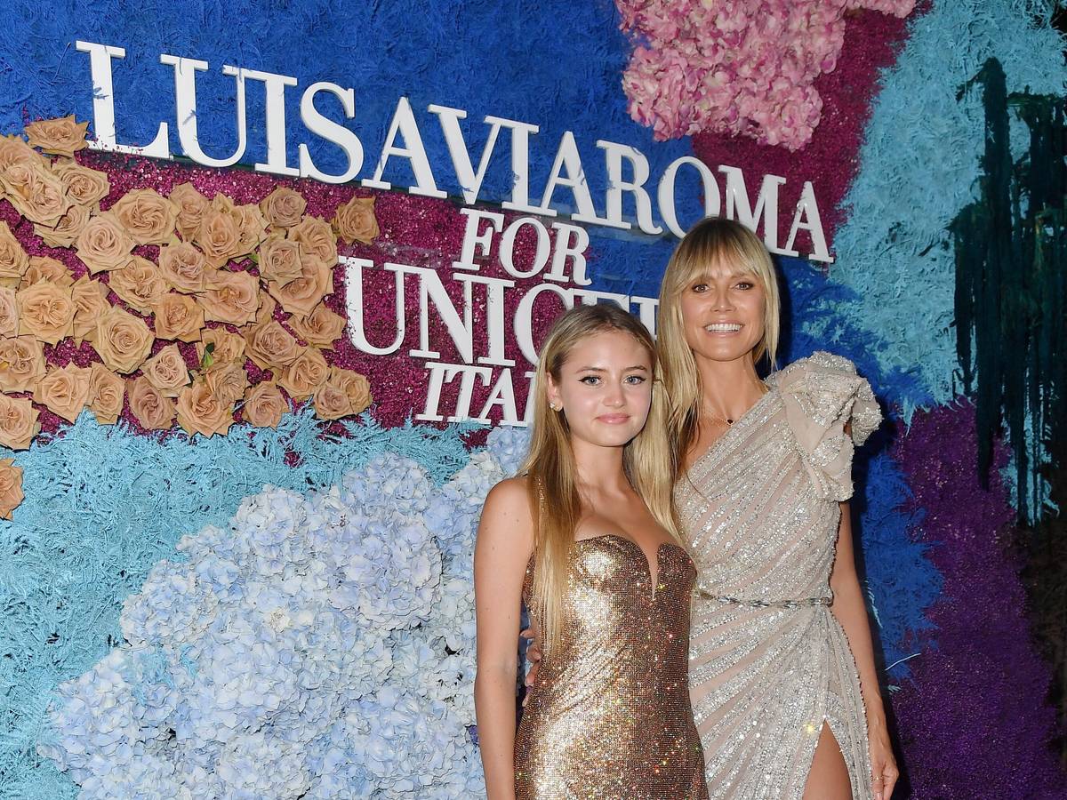 Heidi Klum und ihre Tochter Leni Klum kommen am 31. Juli 2021 zum „LuisaViaRoma für Unicef“-Event auf der italienischen Insel Capri.