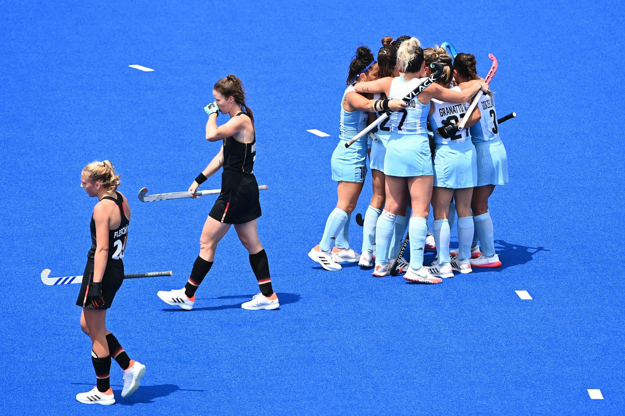 Enttäuschung bei den Hockey-Damen nach der Niederlage gegen Argentinien