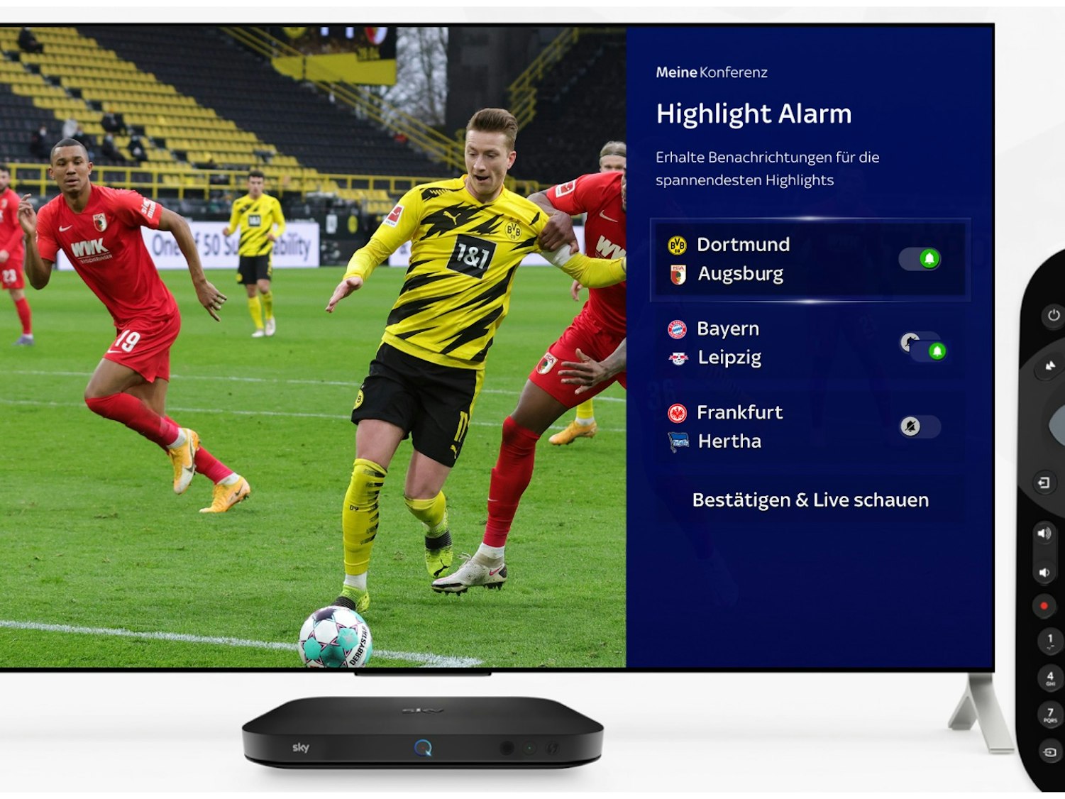 Sky-Kunden haben ab der kommenden Saison die Möglichkeit, sich die Bundesliga-Konferenz individuell zusammenzustellen.